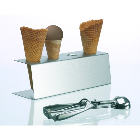 Porte-cornets à glace de comptoir acier
