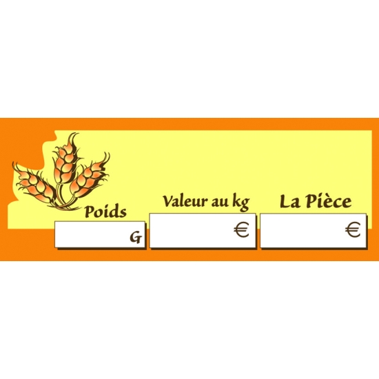 Étiquettes prix du pain - 10 unités