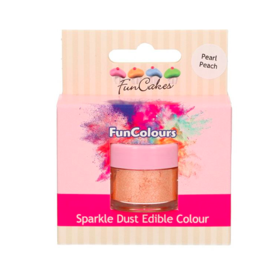 Poudre alimentaire FunColours Sparkle Dust - Pêche -Pearl Peach- 1,5g - Halal   