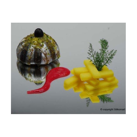 SF001 - Moules flexibles "Silicon Flex": 5 demi-sphères