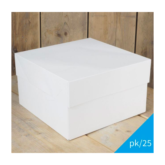 Cakebox Blanche  - 28x28x15 cm - par 5 ou 25 unités