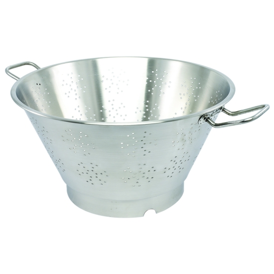 Passoire conique inox fond cerclé