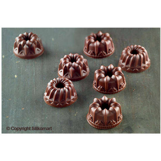 Plaque silicone pour chocolat "Easy Choc": 15 sujets "Fantasia"  (plaque de 214 x 106 mm)    