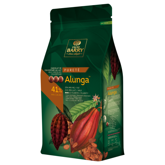 CHOCOLAT DE COUVERTURE LACTÉ ALUNGA -1Kg ou 500 grammes 