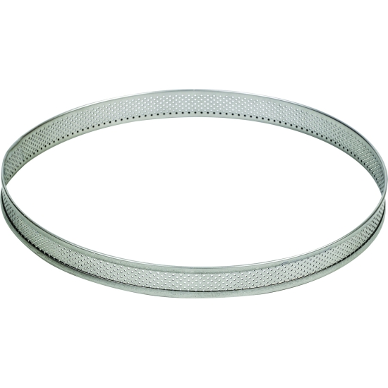 Cercle  inox perforé - cercle à tarte - Hauteur 2cm