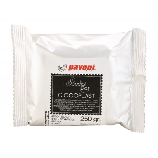Chocolat plastique - Noir - 250gr