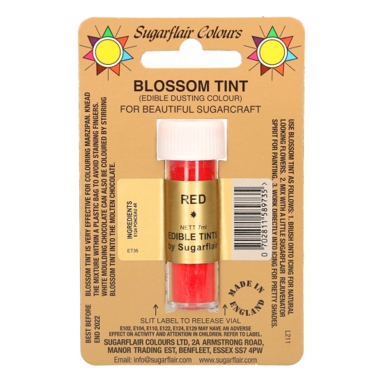 SUGARFLAIR COLORANT EN POUDRE ROUGE, 7ML