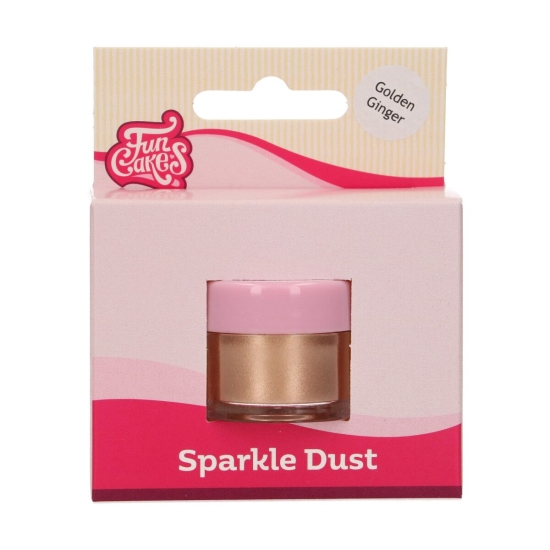Poudre alimentaire FunColours Sparkle Dust - Gingembre d'Or-Golden Ginger - 1,5g - Halal   