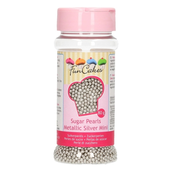 MINI PERLE DE SUCRE ARGENT - 80 GRAMMES