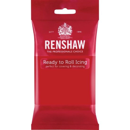 RENSHAW PÂTE À SUCRE ROULÉE PRO 250G - POPPY RED