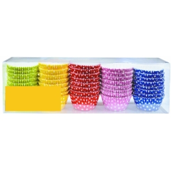 Assortiment de Moules en carton Optima à pois - 120 unités