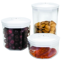 Set de 3 boites pour machine sous vide & son adaptateur 