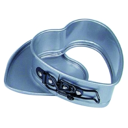 Moule coeur avec charnière, fond amovible