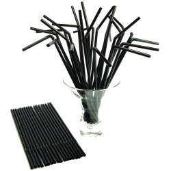Pailles Chalumeau flexible noir
