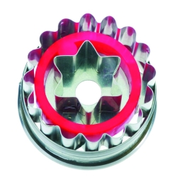 Découpoir à Sablé cannelé inox Etoile - diamètre 5cm - hauteur 3.5cm 
