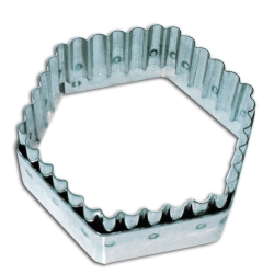 Découpoir inox Hexagonal cannelé - 8.5cm