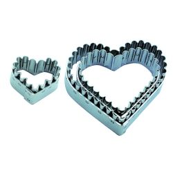 Découpoir inox Coeur cannelé