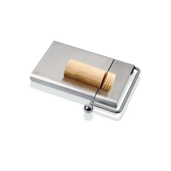 Coupe foie gras, chèvre... inox à fil avec plateau  