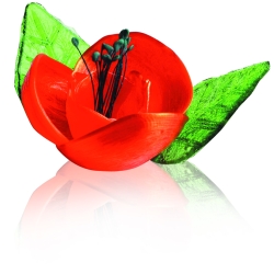 24 Coquelicots sucre tiré + 48 feuilles