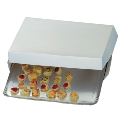 Boite carton blanc pour Plateau traiteur