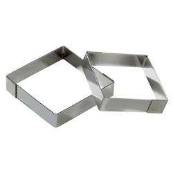 Nonnettes carrées inox ou Carrés à Tarte