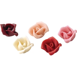 Roses assorties pâte d'amande