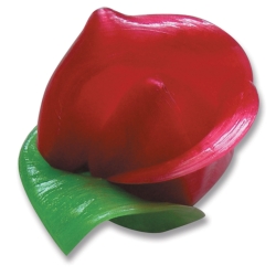 30 Roses boutons assortis sucre tiré + Feuilles collées