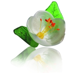 24 Fleurs de pommier sucre tiré + 48 Feuilles 