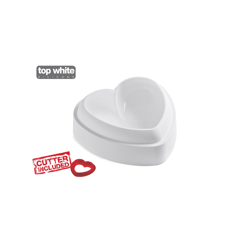 Moule Silicone Coeur Bombé Patisdécor 16.5 cm par 15 cm