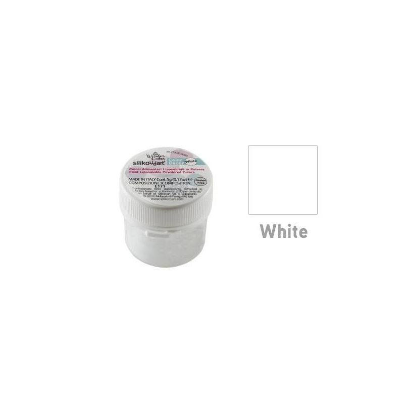 Colorant Alimentaire en poudre liposoluble - Blanc - 5gr 