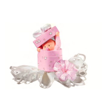 Bébé boîte rose - 10 cm 