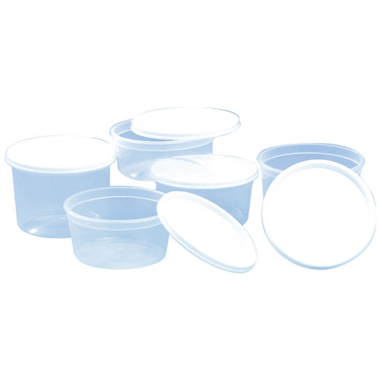 Pot plastique translucide - 100 unités 