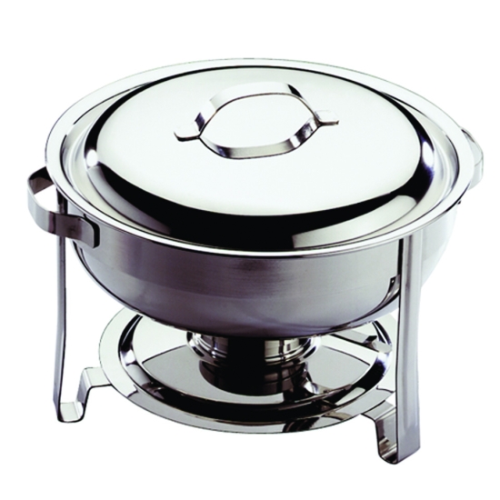 Chafing dish rond "Eco" avec couvercle inox