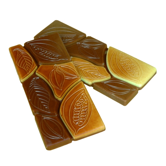  6 Tablettes -  " Texture de cacao" - Poids 30 g