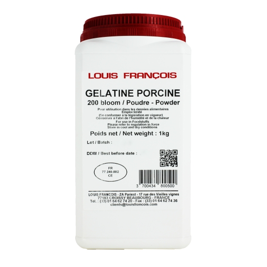 Gélatine Porcine en Poudre 200 Bloom 1 kg Louis François